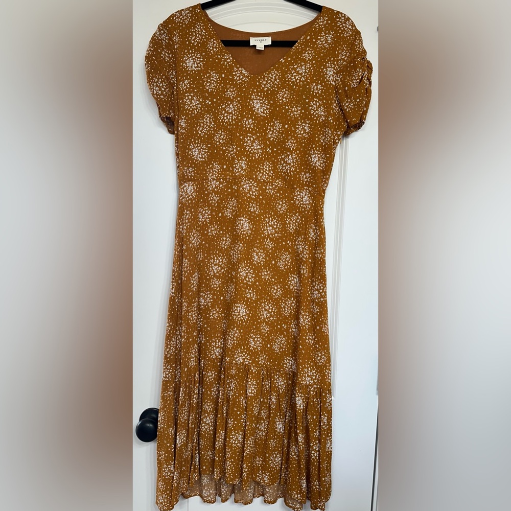 Everly Midi Dress / Mustard / Small